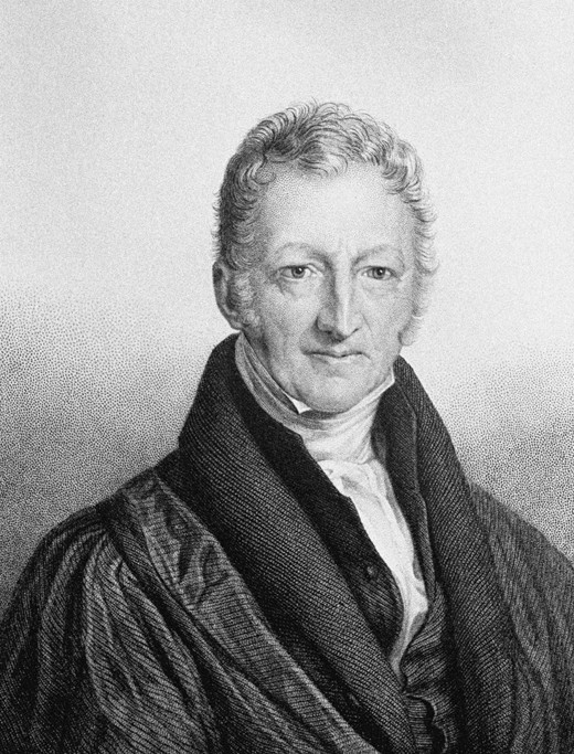 Portrait of Thomas Robert Malthus (1766-1834) a John Linnell