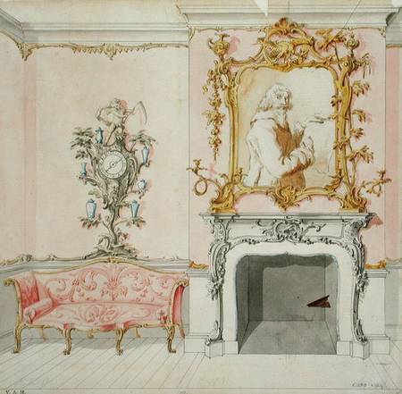 Proposal for a drawing room interior a John Linnell