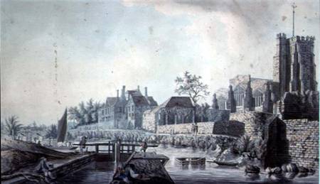 All Saints' Church and the Archbishop's Palace, Maidstone a John Melchior Barralet