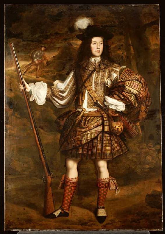 Ein Häuptling aus den Highlands: Portrait von Lord Mungo Murray (1668-1700). a John Michael Wright