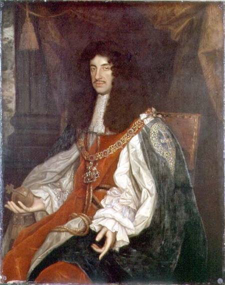 Portrait of Charles II (1630-85) a John Michael Wright