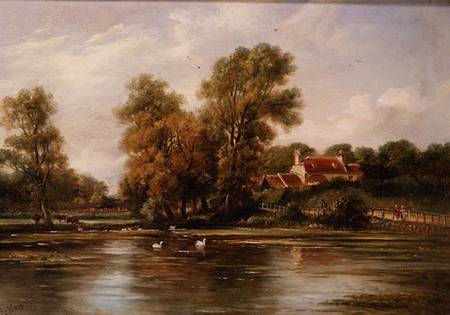 St. John's Abbey Mill Pond, Colchester a John Moore