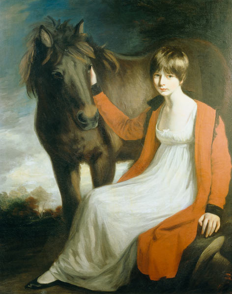 Portrait of Miss Emily Beauchamp with her Pony a John Opie