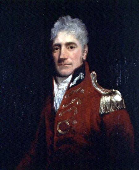 Possibly a portrait of Major General Lachlan Macquarie (1761-1824), Governor of New South Wales 1809 a John Opie