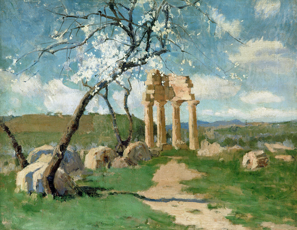 Almond Trees and Ruins, Sicily a John Peter Russell
