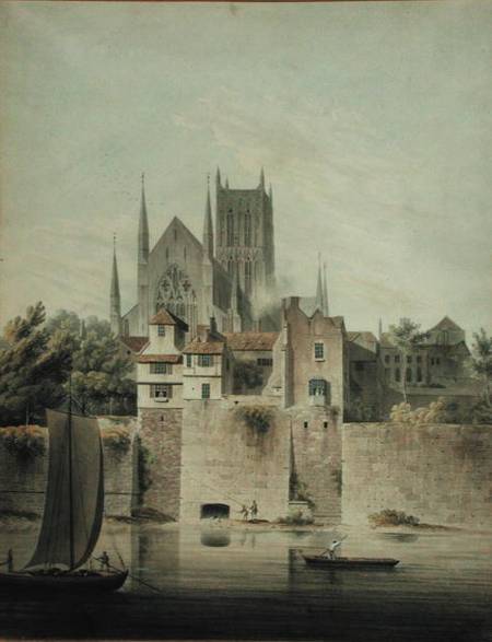 West View of Worcester Cathedral a John Powell