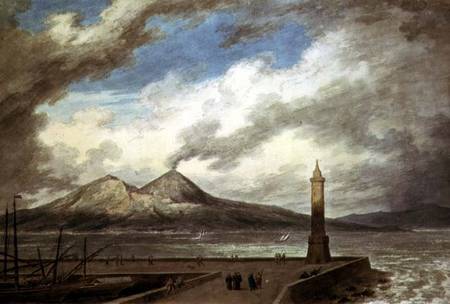 Vesuvius and Somma from the Mole at Naples a John Robert Cozens