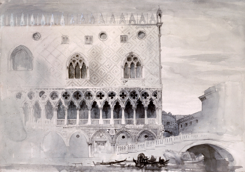 Exterior of Ducal Palace, Venice (pen a John Ruskin