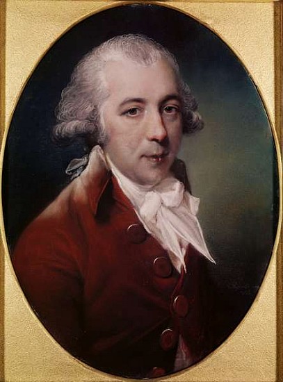 Portrait of Richard Brinsley Sheridan (1751-1816) 1788 (pastel on grey paper) a John Russell