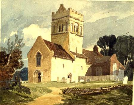 Gillingham Church, Norfolk a John Sell Cotman