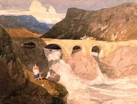 Road to Capel Curig, North Wales  on a John Sell Cotman