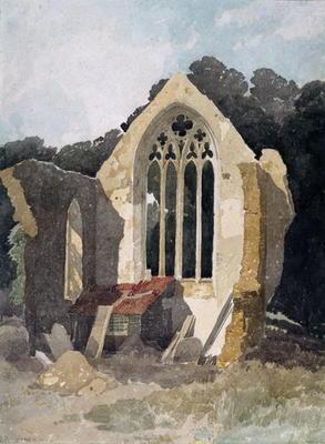 The Refectory at Walsingham Priory (w/c on paper) a John Sell Cotman