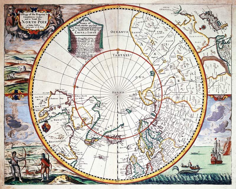 A Map of the North Pole a John Seller