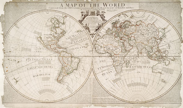 A Map of the World, Corrected from the Observations communicated to the Royal Societies of London an a John Senex