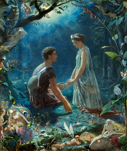 Hermia and Lysander. A Midsummer Night's Dream a John Simmons