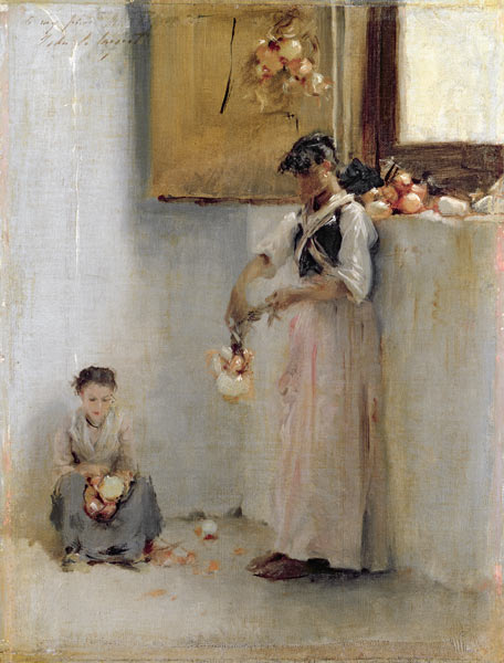 Stringing Onions a John Singer Sargent