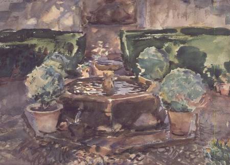 Fountains in the Generalife, Granada a John Singer Sargent