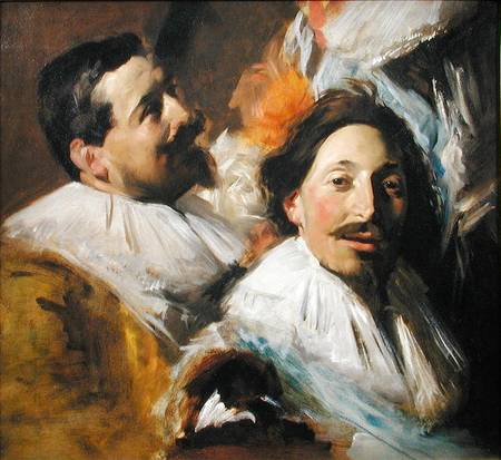 Two Heads from the Banquet of the Officers a John Singer Sargent