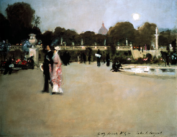 Luxembourg Gardens at Twilight a John Singer Sargent
