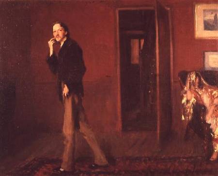 Robert Louis Stevenson and his wife a John Singer Sargent