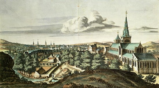 Prospect of the Town of Glasgow from the North East a John Slezer