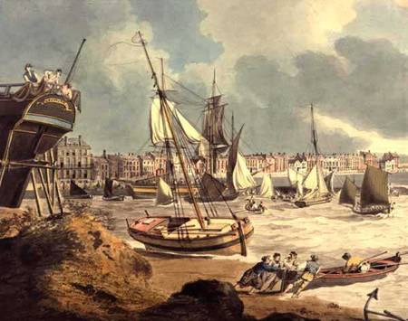 Harbour at Weymouth, Dorset, 1805 (pen, ink and water a John Thomas Seeres