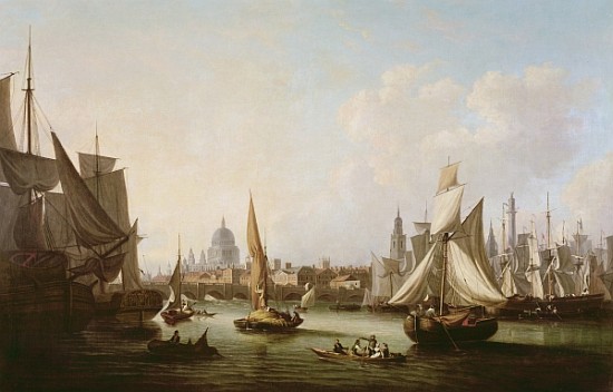 View of the River Thames a John Thomas Serres