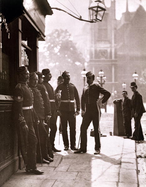 Recruiting Sergeants at Westminster, 1876-77 (woodburytype)  a John Thomson