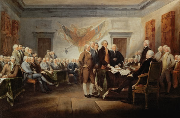 Signing the Declaration of Independence, 4th July 1776, c.1817 a John Trumbull