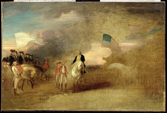 Surrender of Cornwallis at Yorktown a John Trumbull