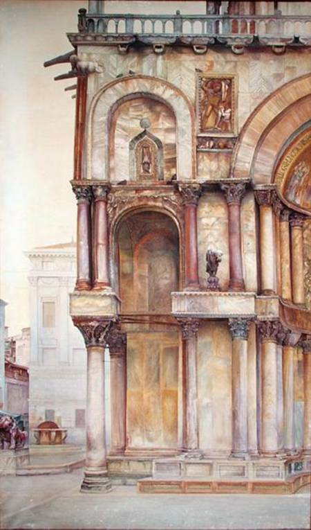 Corner of the Facade of St. Mark's Basilica, Venice a John Wharlton Bunney