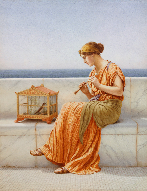 A Song without words. a John William Godward