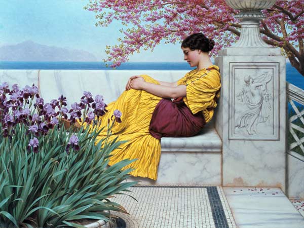 Under the Blossom that Hangs on the Bough a John William Godward