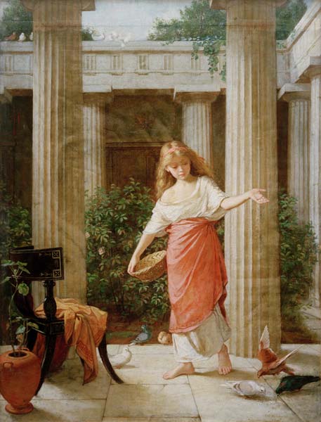 J.W.Waterhouse / In the Peristyle, 1874 a John William Waterhouse