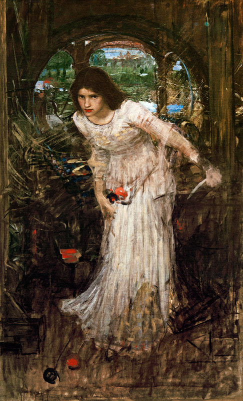 Tennyson, The Lady of Shalott/Waterhouse a John William Waterhouse