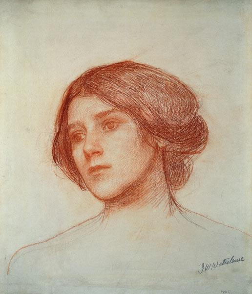 Head of a Girl a John William Waterhouse