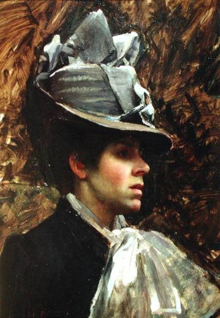 Portrait of the Artist's Wife a John William Waterhouse