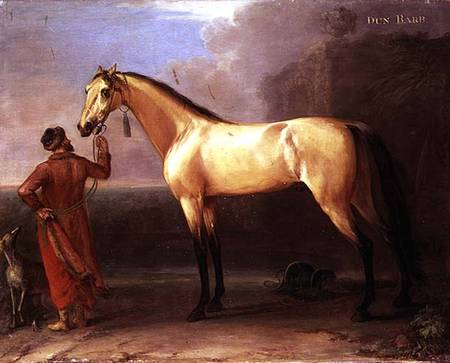 Dun Barb (Horse and Arabian Groom) a John Wootton