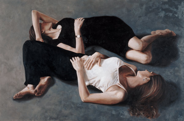 Sisters (oil on canvas board)  a John  Worthington