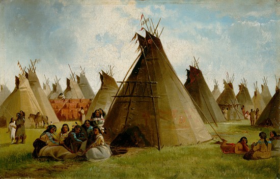 Prairie Indian Encampment a John Mix Stanley