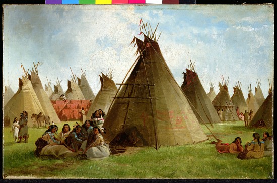 Prairie Indian Encampment a John Mix Stanley