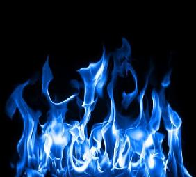 Blue flames