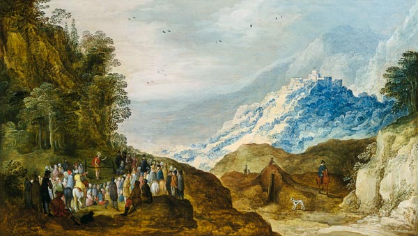 The Sermon on the Mount (figures possibly by Hans Jordeans) a Joos de Momper