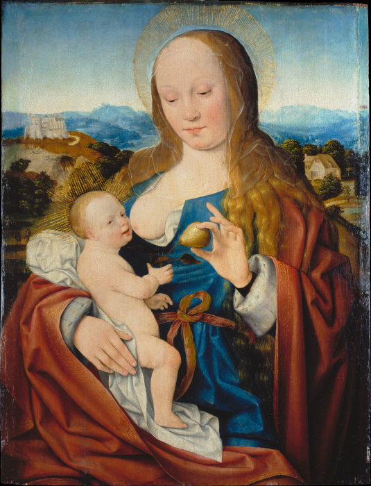 Madonna with Pear a Joos van Cleve