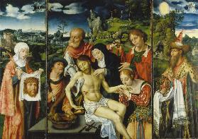 Tripytych with the Lamentation