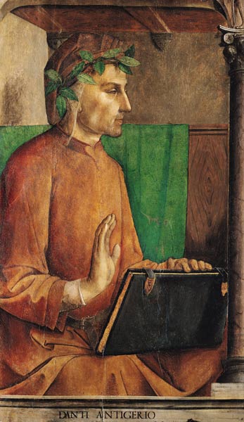 Portrait of Dante Alighieri (1265-1321) a Joos van Gent