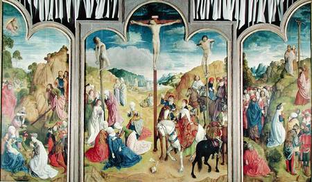 Triptych of the Crucifixion a Joos van Gent