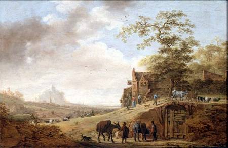 A Pastoral Landscape (panel) a Joost Vinck