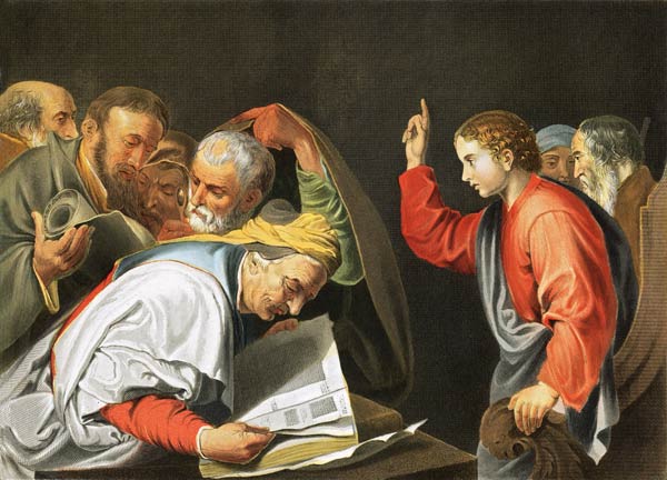 J.de Reibera, 12jähr.Jesus u.Schriftgel. a José (detto Jusepe) de Ribera