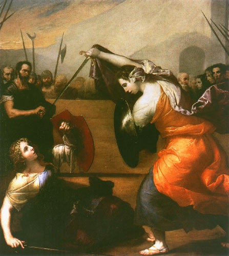 Woman fight a José (detto Jusepe) de Ribera